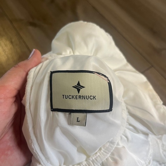 Tuckernuck Guipure Blythe White Lace Floral Sleeveless Mini Dress Size L - Picture 4 of 5